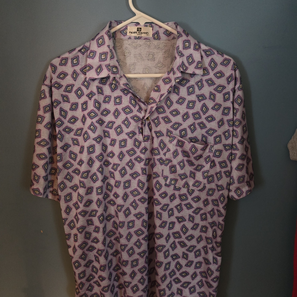 Pierre Balmain Lavender Patterned Men's Shirt